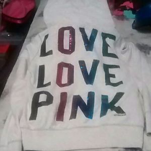 Love pink bling hoodie