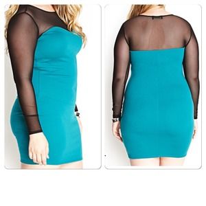 Beautiful mesh dress teal