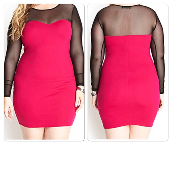 Pink mesh dress