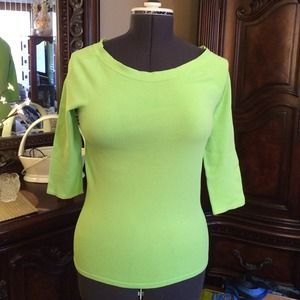 Lime Green 3/4 length sleeve shirt