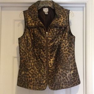 Leopard print vest