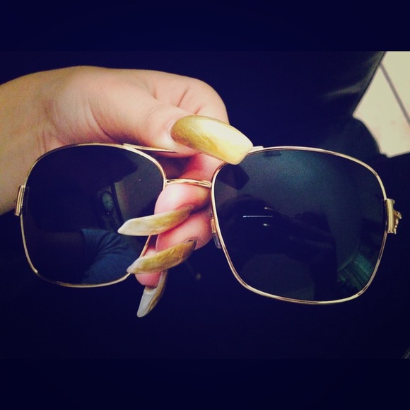 Black & gold versace shades