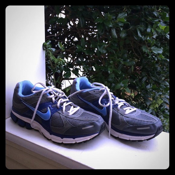 Nike Air Pegasus, gray and blue (size 9.5)