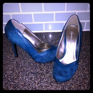 Teal 4inch heels worn once