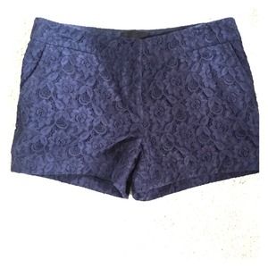 Navy blue lace shorts
