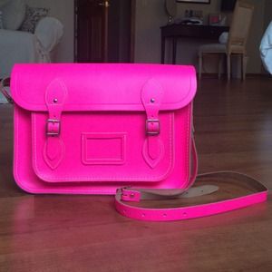 Fluoro Neon Pink Cambridge Satchel