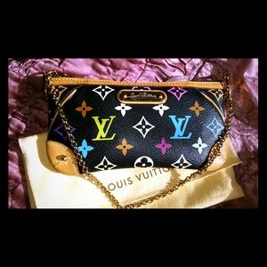 Louis Vuitton Black Multicolore Milla Clutch MM