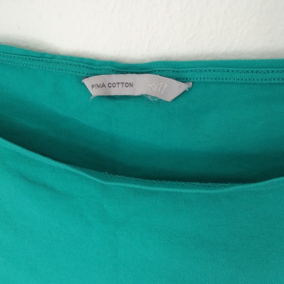 H&M Pima Cotton Teal Top - Picture 2 of 3