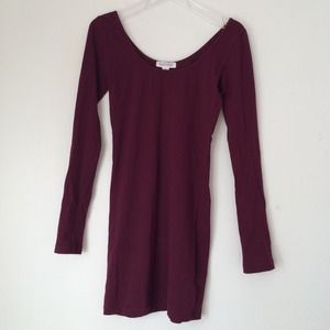 F21 Maroon Mini-Dress