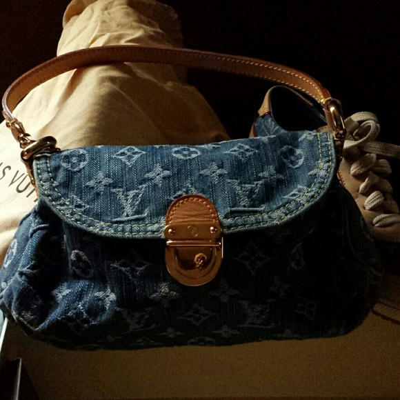 Authentic Louis Vuitton denim purse