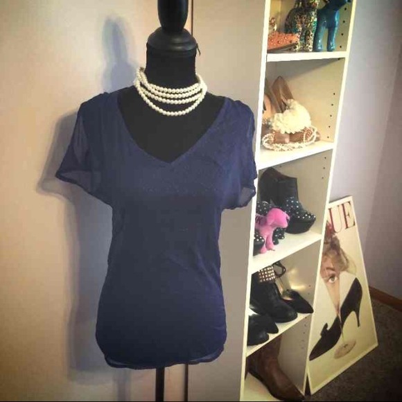 ❌SOLD❌Blue Sheer Shirt