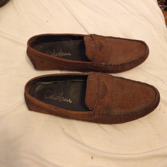 Cole Hann mock croc flats