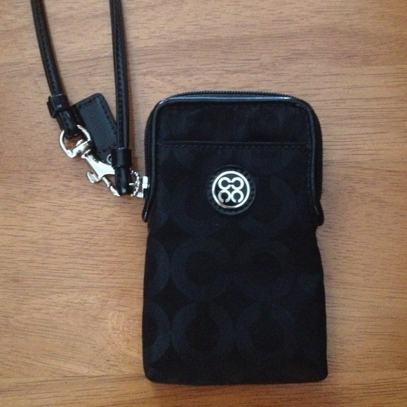 Coach phone holder/ small wristlet