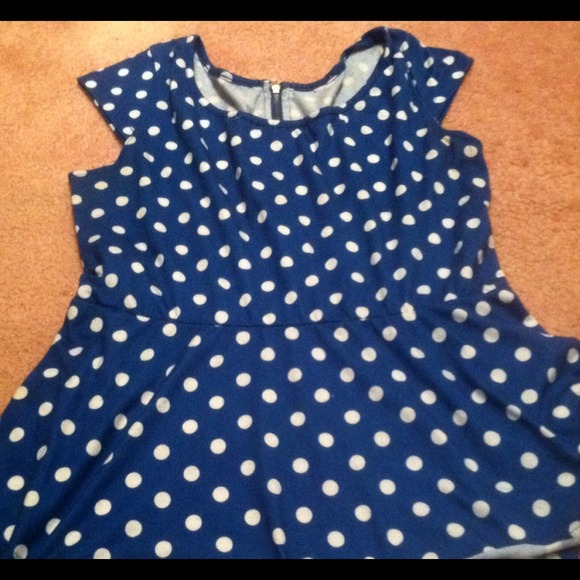 None Tops - Polka dot peplum  top with half zipper. So cute!!