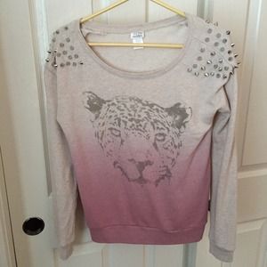 Ombre studded sweater