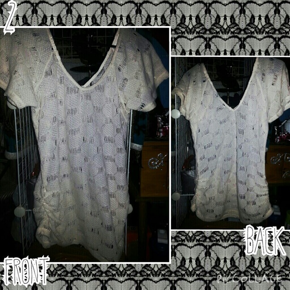 White knit womans shirt