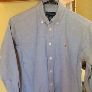 Boys Polo oxford cloth long sleeve dress shirt, 12