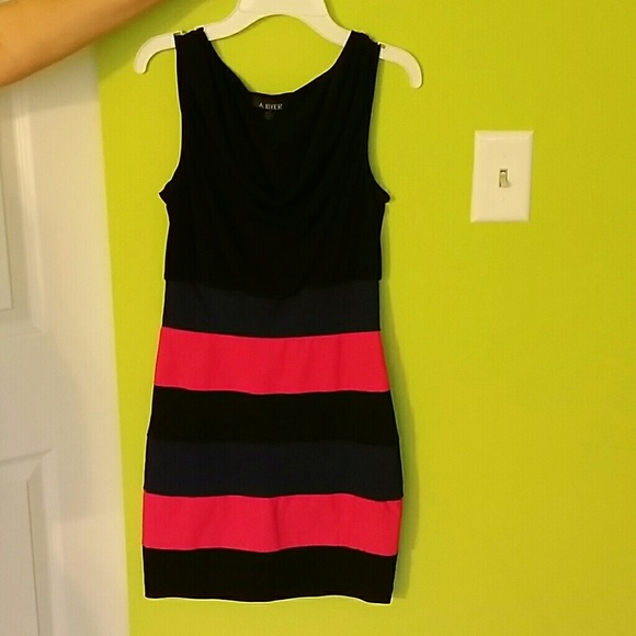 Striped cocktail dress
