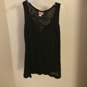 Sheer Tank with Button Detail