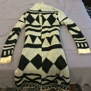Long patterned sweater