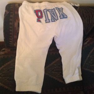 PINK white sweats
