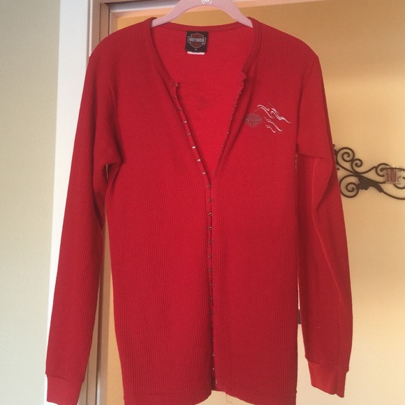Harley Davidson long sleeve thermal sweater