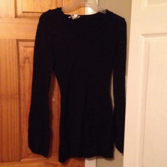 Black sparkle sweater with hood in the back!