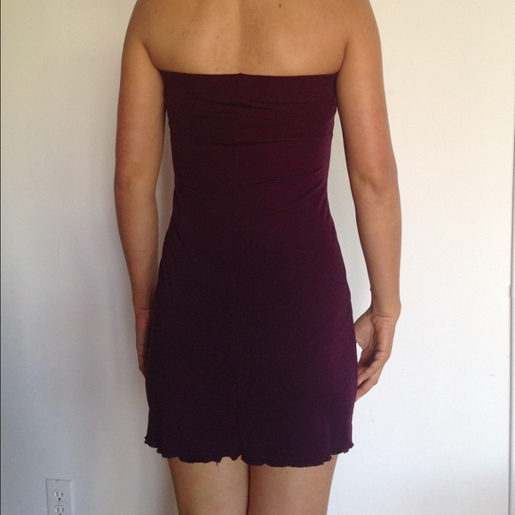 Purple Strapless Dress - Picture 2 of 2