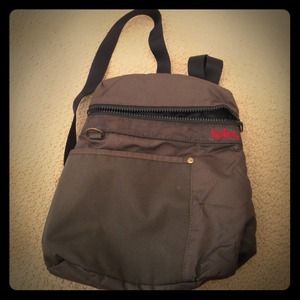 Kipling khaki green small backpack