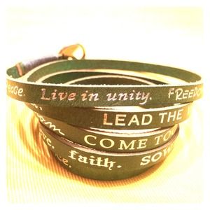 HumanityForAll long wrap leather bracelet