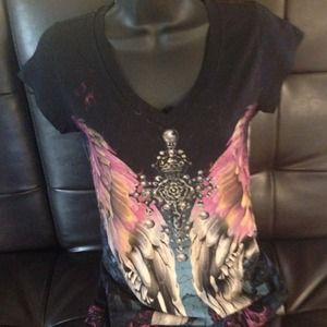 Black bluse with wings