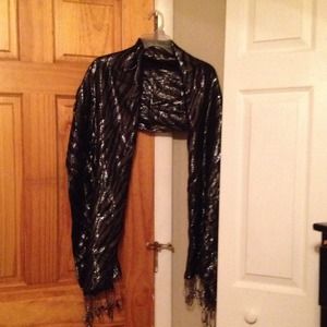 Black and grey sequin shaw!