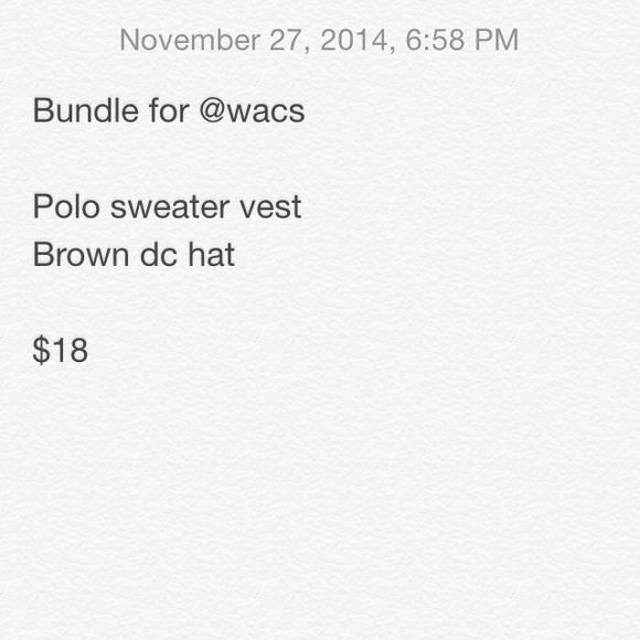 Sweater vest and dc hat
