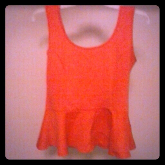 Flared peach tank top