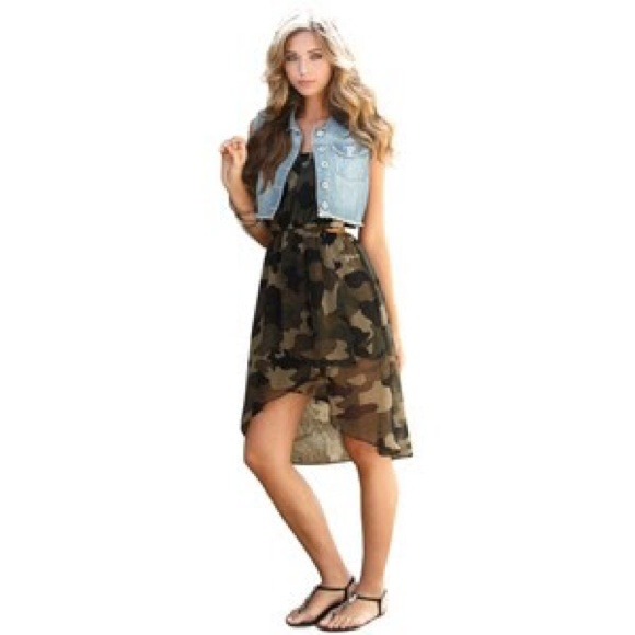 strapless Camoflage Dress