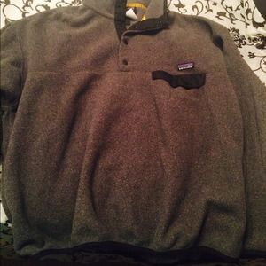 Patagonia Synchilla Snap T in grey, Men's Large