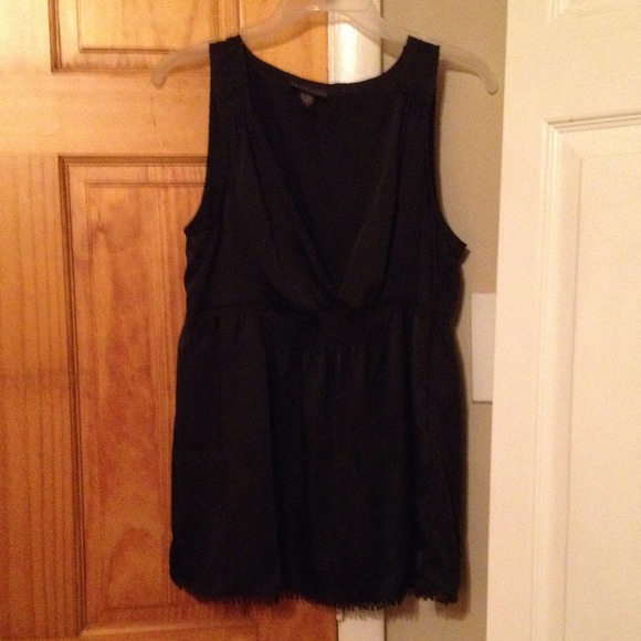 Black silk top