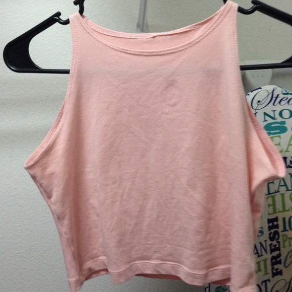 AA light pink crop top L worn once