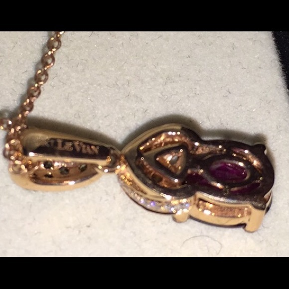 Rhodolite and diamond pendant - Picture 4 of 6