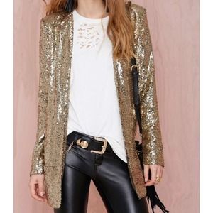 NastyGal Gold sequence blazer ❗️