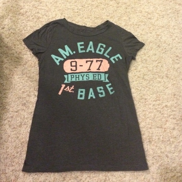 A dark grey American Eagle shirt