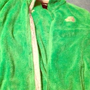 Women's green North Face osito jacket