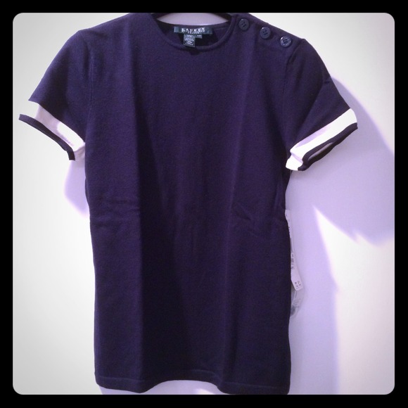 Ralph Lauren Navy Short Sleeve Sweater