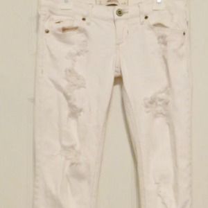 Hollister white skinny jeans