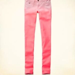Light n dark pink Hollister skinny jeans