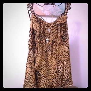 Trendy Cheetah Ruffle Cami