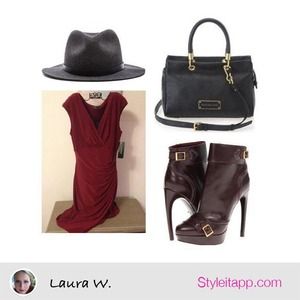 RL Burgundy faux wrap