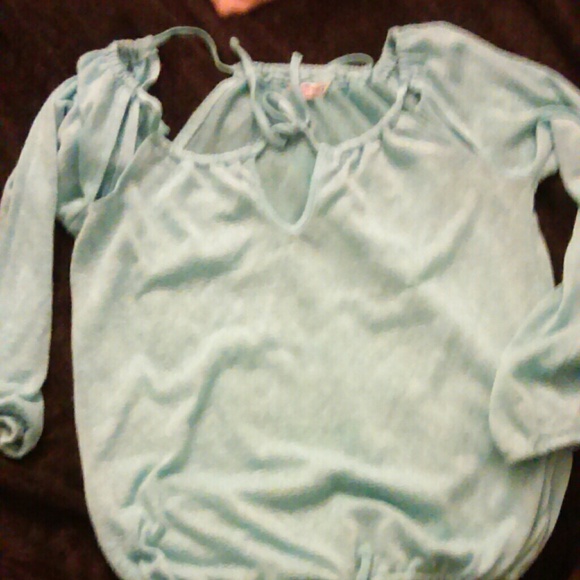 Sheer baby blue top