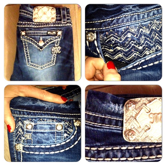 Miss Me Easy Fit Skinny Jeans-Chevron Pocket