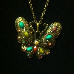 Long Butterfly Necklace